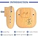 Wehome Wireless Doorbell - Waterproof Door Bell, 1 Remote Push Button and 1 Plug-in Receivers with LED Light, Operating at 984ft/300m Range, 36 Chimes to Choose, Battery Operated (Wood Grain)