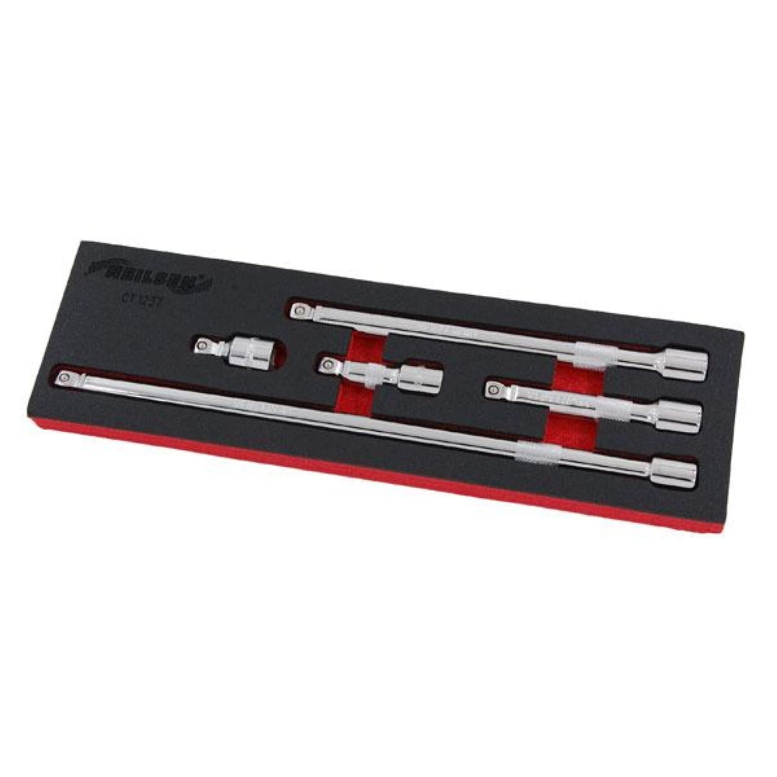 Neilsen CT1237-5pc 1/2in Dr Extension Bar Set with Wobble End | Chrome Vanadium | Sizes 50mm, 75mm, 125mm, 250mm, 375mm | Ideal for Automotive and Workshop Use