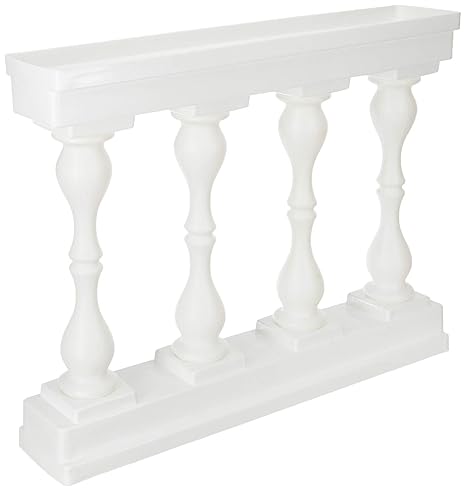 Fourwalls Plastic Pillar Frame Planters with Stand - White, 16x80x60 cm