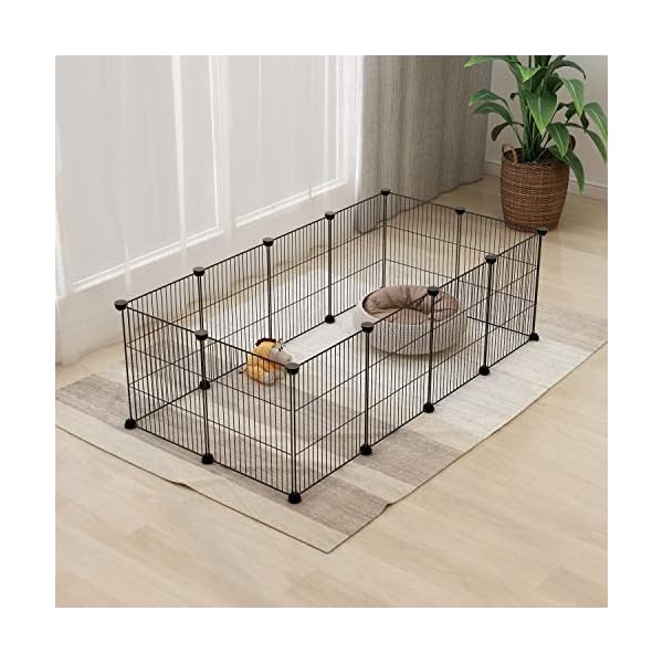 Tespo Pet Playpen, Small Animal Cage Indoor Portable Metal Wire yd