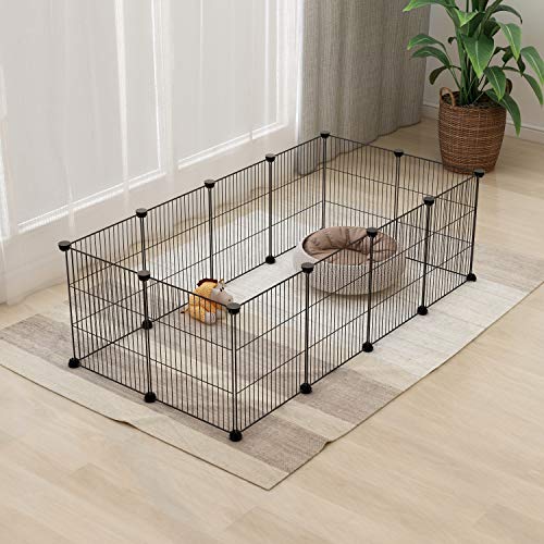 Tespo Pet Playpen, Small Animal Cage Indoor Portable Metal Wire yd