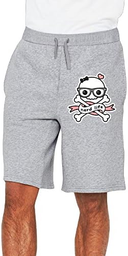 Skull Nerd Life Boys Short Sweatpant Short Pants For Leisure