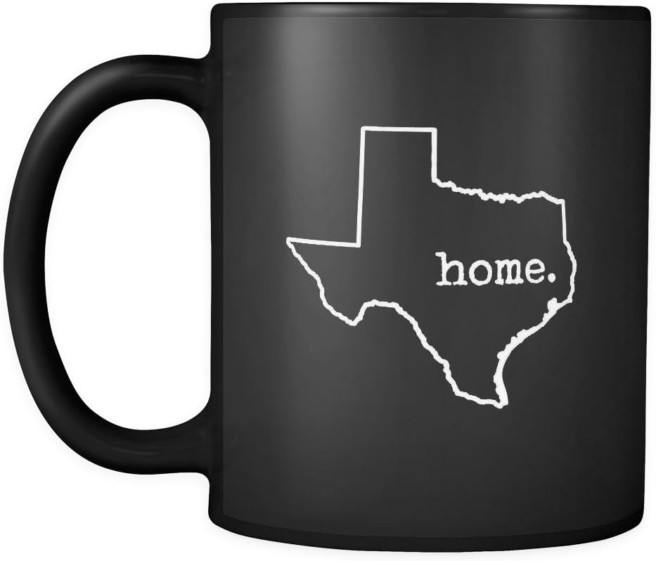 State of Texas Coffee Mug TX State Home Outline Ceramic