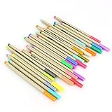 Yosoo 0.3mm Line Width 48 Assorted Colors Set of Fineliner Sketch Fineliner Drawing Pen, Water Based Gel Ink Colored Pens, Fine Point Markers Pen (48 Color Set)