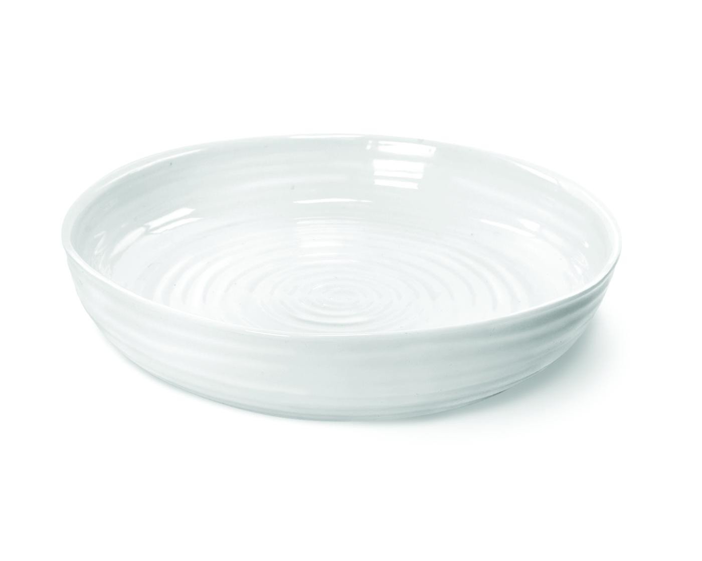 Portmeirion Sophie Conran Round Roasting Dish, Porcelain, White, 28.5 x 28.5 x 5.7 cm