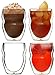 Ozeri Serafino Double Wall Insulated Beverage and Coffee Glasses, 8-Ounce, Set of 4
