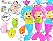 OML Cali Bath Toys for Girls | Mermaid (1) and Squirt Sea Animals (4) - Total 5 Pack - Swimming Mermaid Wind Up and Friends | Perfect Bath Time Toys Toddler - Original