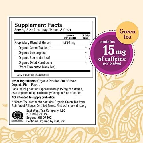 Yogi Tea Green Tea Kombucha (4 Pack) Supplies Antioxidants to