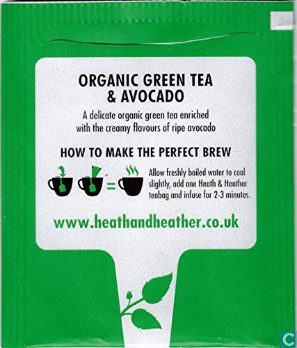 Heath & Heather Té Verde Biologico con Avocado - 1 x 20 Bustine di Té (40 Grammi) - immagine 3