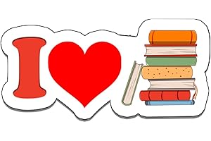 GAKI STORE I Love Books Sticker Kindle Stickers Book Stickers Aesthetic, Meme Cute Vinyl Stickers for Phone Laptop Computer Accessories Water Bottle Journal BookTok Funny Car Decals Waterproof (5pcs,2.5’’)