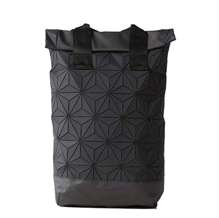 Mode 3D Holographische Unisex Roll Top Rucksack Geometrie Große Kapazität Schule Rucksack Freizeit Reiserucksack