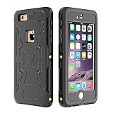 iPhone 6 Waterproof Case by MightyJoe ® IP68 Certified Water and Dust seal - Lifetime Warranty Dustproof Snowproof Shockproof Waterproof Life Element Ready (Black)
