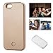 Selfie Light iPhone 6/6s Case, Gemwon Increase Facial Light, Protective Shell Durable LED Illuminated Flashing Light Selfie Cover for iphone 6/6s (Gold)