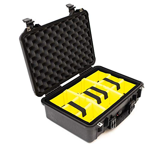 Pelican 1500 Case With Padded Divider Set (Black)
