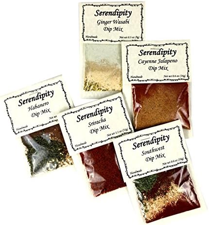 Serendipity Creamy Hot Dip Mix (Hot Variety Pack, 5 Dip Mixes)