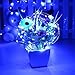 Solar String Lights,200 LED Solar Lights Outdoor 8 Modes Blue Christmas Lights Waterproof Solar Fairy Lights for Pool Garden Patio Wedding Party Christmas Holiday Outdoor Decorative