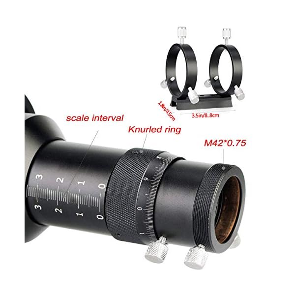 Svbony SV106 Teleskop Guiders, 60mm FMC Teleskope Sucher mit 240mm Brennweite Helical Fokussiergerät, Sucherfernrohre Teleskop Zubehör für Teleskop Astrokamera Autoguide Astrofotografie – Bild 6