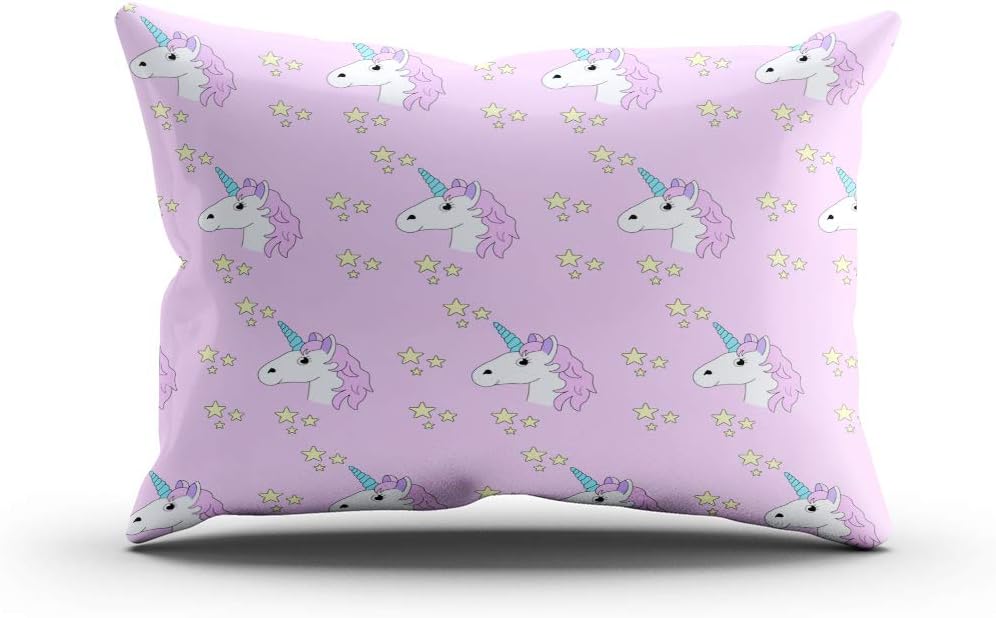 Sgvsdg Throw Pillow Cover Unicorn Pattern Cups Tshortsss Animal Background Card Rectangle Hidden Zipper Home Sofa Living Room Office Cushion Decorative Pillowcase 12 X 24 Inch