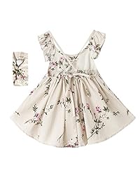 Vestido de verano para niña, sin mangas, con tintas y lavados