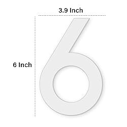 6 Inch House Numbers, Self-adhesive Mailbox Numbers