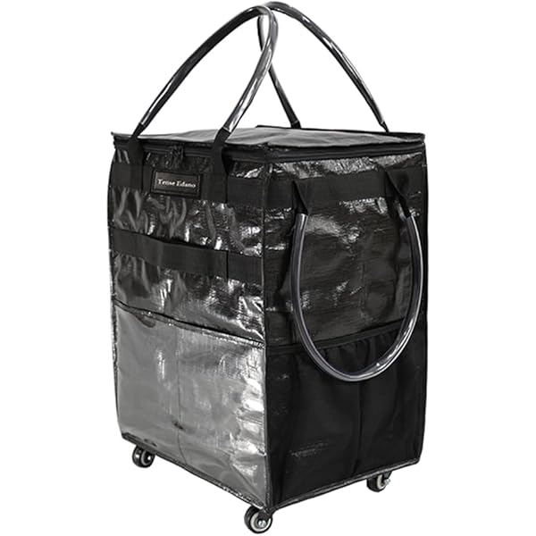 Rolling Cart Tote Bag With Wheels StorageWorks Grocery Cart On