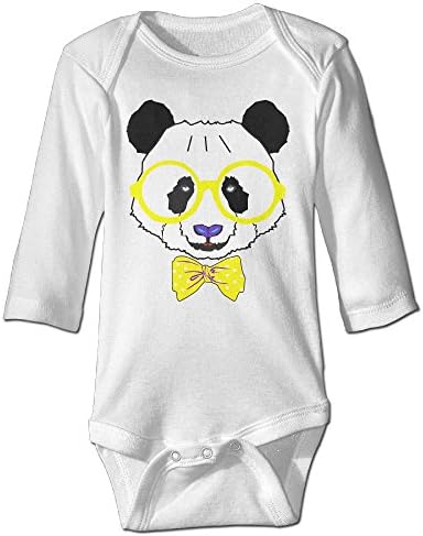 Girls Cartoon Panda Clipart Long Sleeve 100% Cotton Climbing Clothes White 12 Months