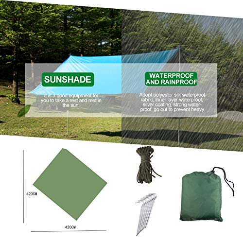TOPofly 3 m* 3 m waterdichte hangmat regen vliegen tent Tarp voetafdruk camping onderdak gronddoek zonnescherm mat voor… - Image 8