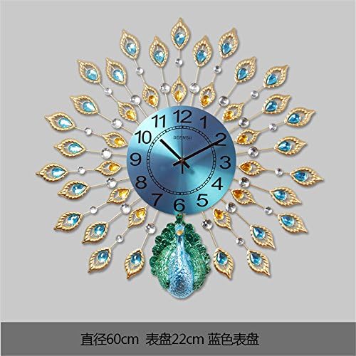 Znzbzt Peacock wall clock living room clocks creative wall silent electronic clock decorative wall table quartz clock /60cm