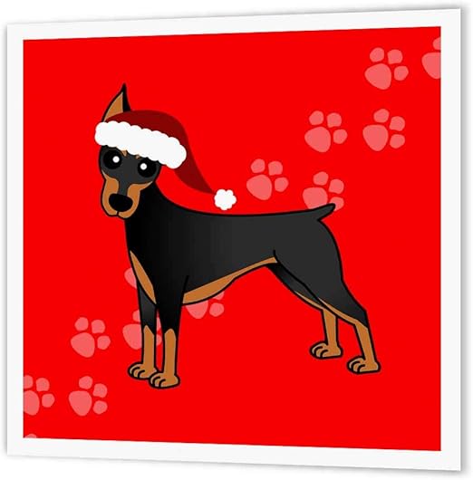 Janna Salak Designs Cute Doberman Pinscher Noir Manteau