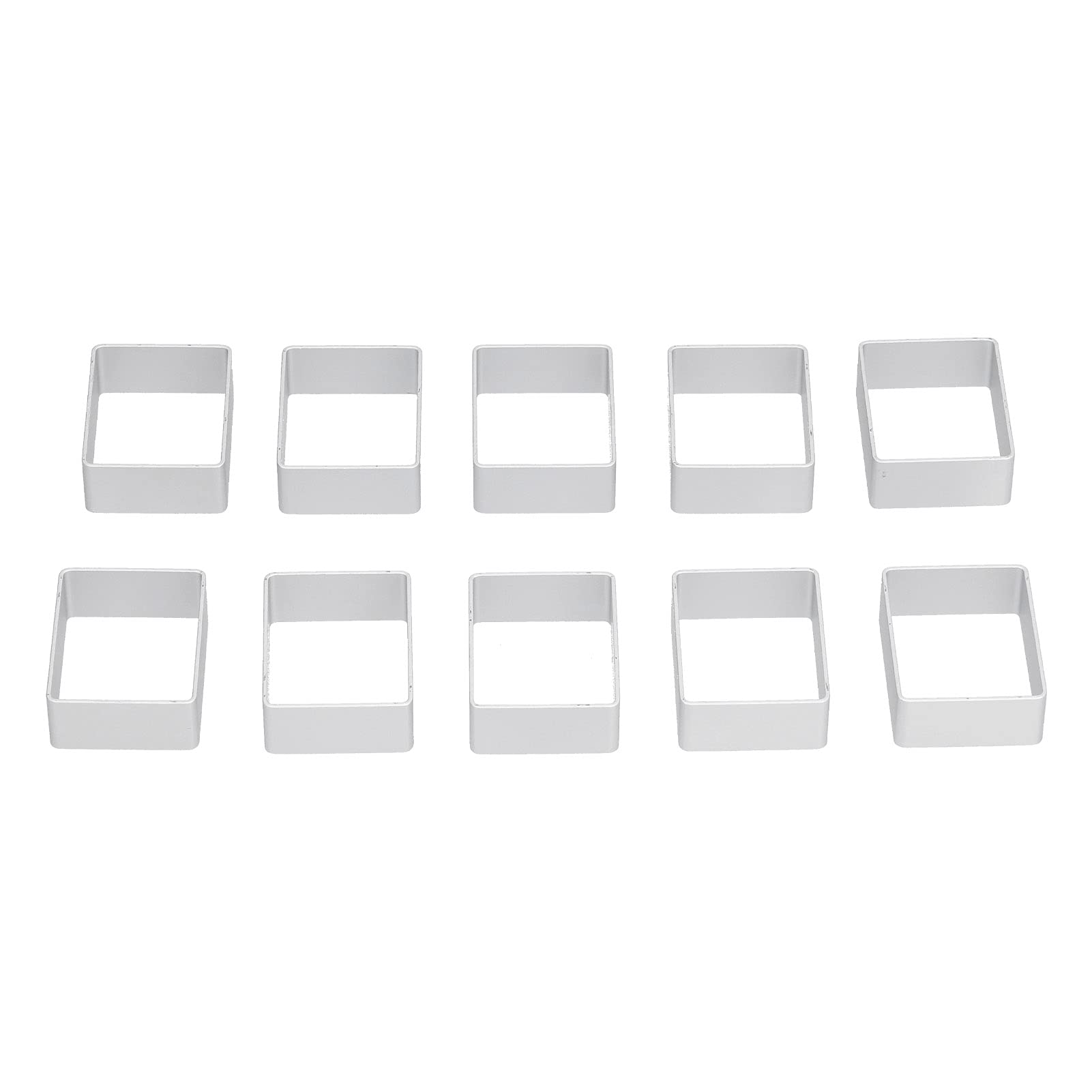 10 Pcs/Set Stainless Steel Moon Cake Moulds, Cookie Cake Moulds Small Cookie Baking Moulds Set for Family Gatherings and Holidays(Big Rectangle)(Small Rectangle)