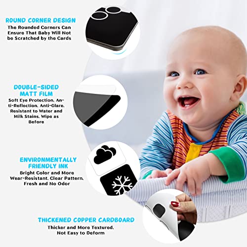 Baby High Contrast Cards,Black and White Card for babies,Newborn