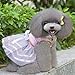 Howstar Puppy Clothes, Cute Doggie Dress for Small Dog Stripe Princess Dress Bow Lace Skirt (Pink, M)
