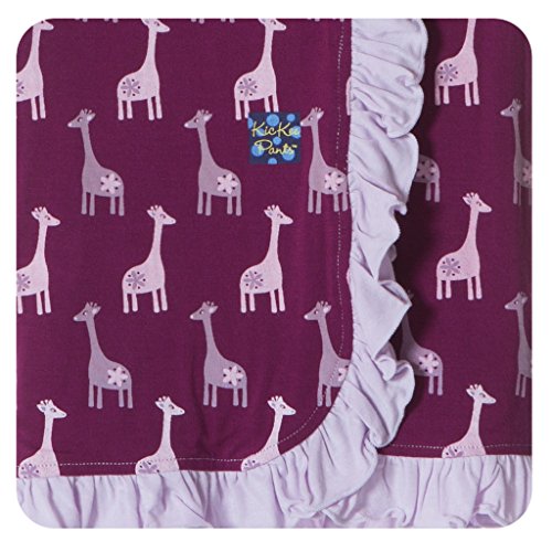 KicKee Pants Print Ruffle Stroller Blanket, Melody Giraffe