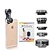 FunLens 5 in 1 Universal Clip On Cell Phone Camera Lens Kit
