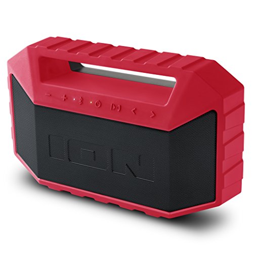 ION iSP56RD Plunge Bluetooth Waterproof IPX7 Stereo Boombox Red
