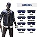RICISUNG 2019 LED Sunglass,Flashing Cool Party Light up Glasses can work in 8 Animation Modes for 10 Hours,For Nightclubs, DJ, Halloween, Birthday Parties, New Year's party Supplies (Blue)