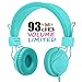 AILIHEN Wired Kids Headphones with Volume Limited and SharePort, Children Headphones with Microphone for Girls Boys Toddlers (Mint)