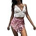 MUNAFIE Women's Belly Dance Hip Scarf Sequin Tassel Hip Skirt Colorful Waist Chain (One Size, Light Pink)