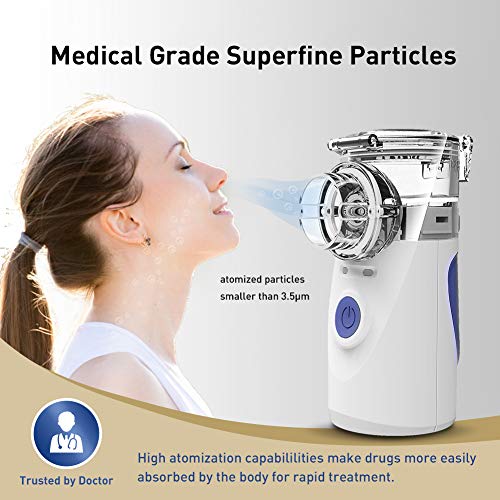 Portable Vaporizers Machine, Travel Mini Inhaler Case for Breathing Problems, Personal Steam Cool Mist Inhaler Kits for Kids & Adults - Thumbnail 2