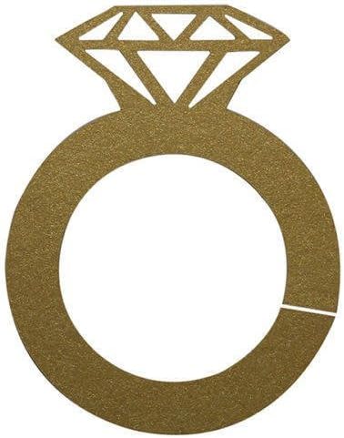 Set of 5 Paper Engagment Ring Glass Markers