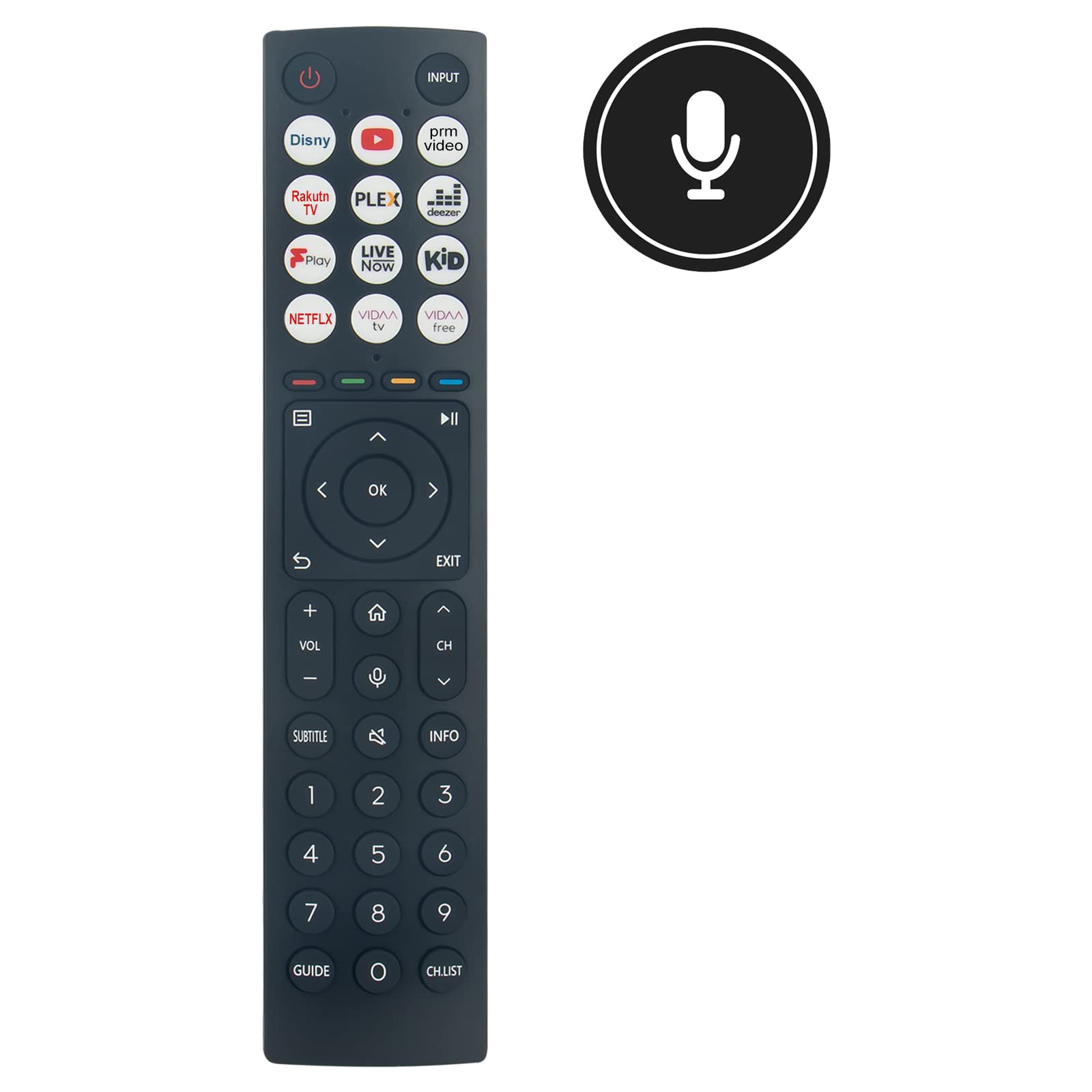 New ERF3B86 Remote Control Replacement fit for Hisense QLED 4k TV ERF3B86H HT312758 T312758 65U8HQTUK 65U7HQTUK 55U7HQTUK 65A9H 55A85HTUK Remote Controller
