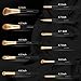 UNIMEIX 11 Pieces Makeup brushes Set Pro Synthetic Makeup Brush Contour Foundation Blending Eyeliner Eyeshadow Sponge Cosmetic Kits (Gold)