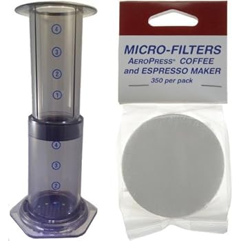 Aerobie AeroPress Coffee and Espresso Maker and 700 Micro-filters Bundle