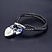K-Y Engraved Always in My Heart Memorial Urn Bracelet Stainless Steel Black Leather Cremation Urn Bracelet Cremation Jewelry