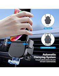 Floveme   Soporte de cargador de coche inalámbrico con abrazadera automática para iPhone XS Max XR X Samsung S10 S10+ S9 Note 9 y más