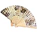 Binmer(TM) Japanese Cherry Blossom Folding Hand Dancing Wedding Party Decor Fan Chinese Fans (Beige)