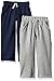 Gerber Graduates Boys' Toddler 2 Pack French Terry Pant, Navy/Grey, 5T