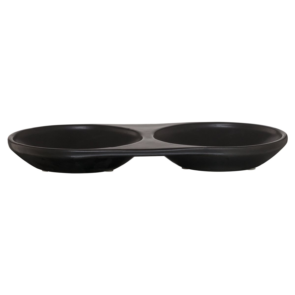 Sealskin Conical Tray, Porcelain, Black, 21.9 x 2.4 x 10.9 cm
