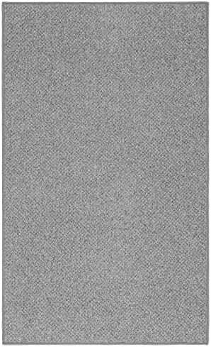 All Natural New Zealand Wool Area Rug, 5-Feet by 8-Feet, Stone Grey