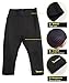 Junlan Women Weight Loss Pants Neoprene Exercise Leggings Sauna Suit Body Shaper Hot Sweat Slimming Capri Workout (Black Sauna Pants, 3XL)